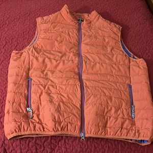 Peter Millar Orange Vest with Blue Accents